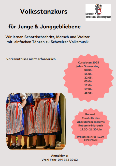Tanzkurs Rheintal Mai und Juni 2025